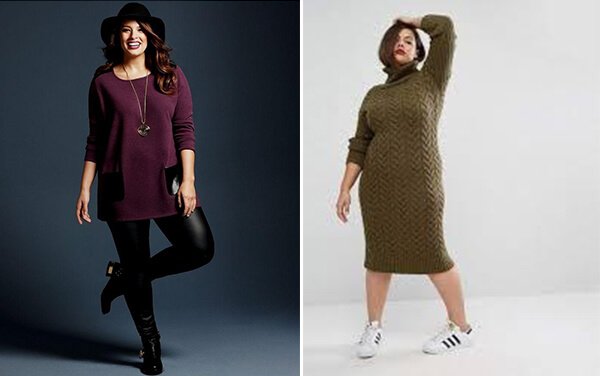 sweater dress curvy